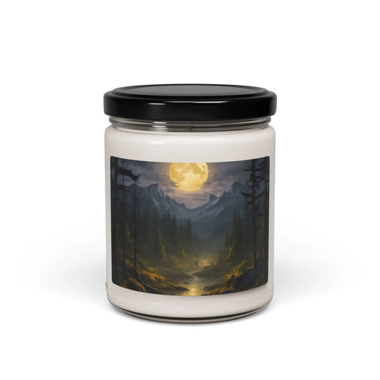 Moonlit Mountain Escape Soy Candle- Aromatic Gift for Home Relaxation Meditation Cozy Evenings Nature Lovers Self-Care