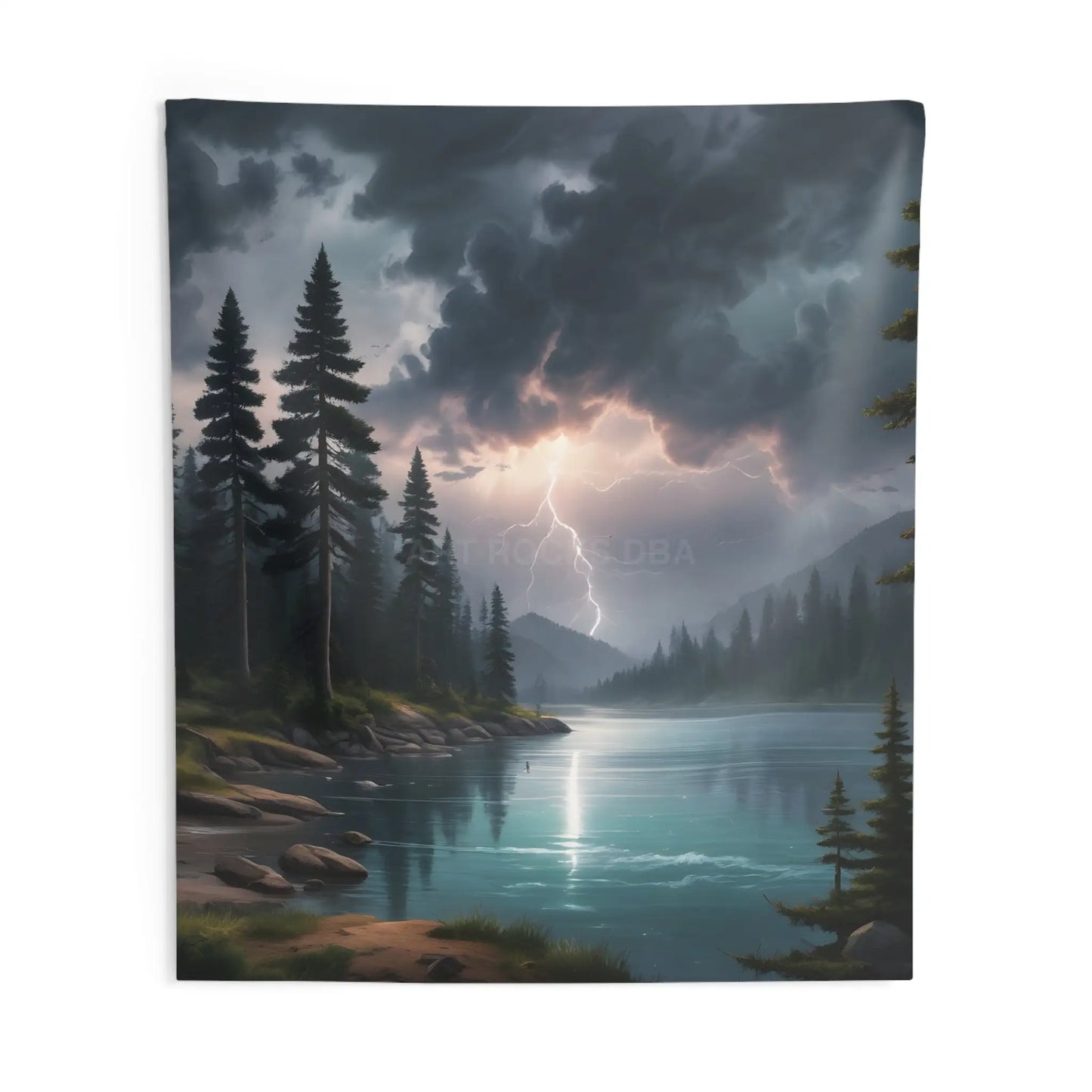 Mountain Lightning Wall Tapestry | Landscape Home Decor Bohemian Wall Hanging Relaxing Bedroom Accent Outdoor-Inspired