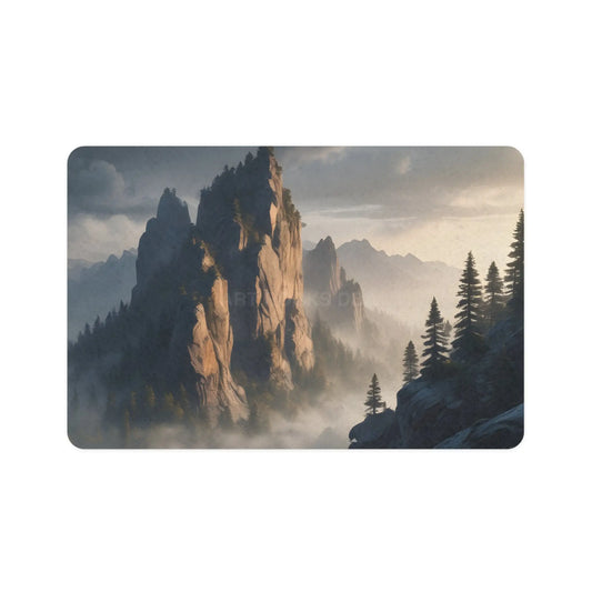 Mountain Mist Pet Food Mat (12x18) — Scenic Non-Slip Dog & Cat Feeding Mat - 12’’ × 18’’ / Rectangle - Pets