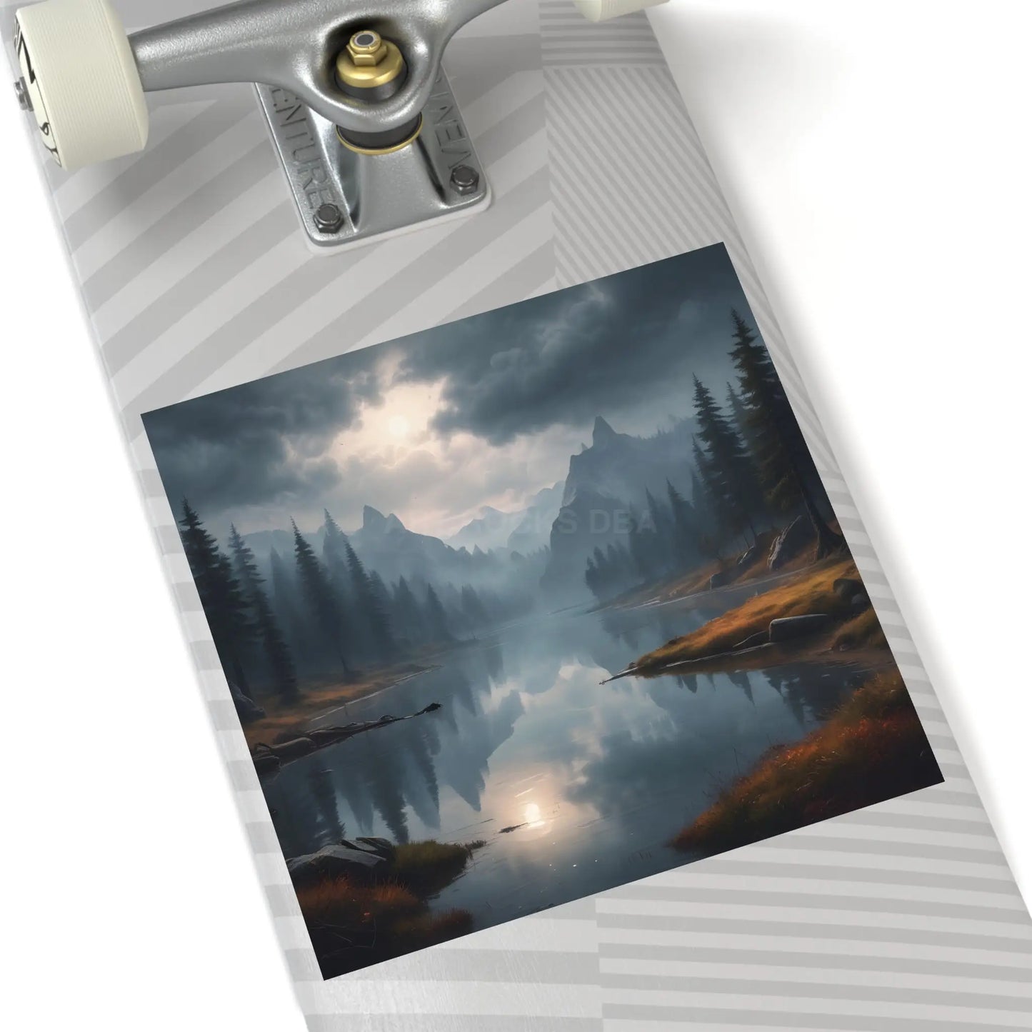 Mountain Mist Square Stickers Scenic Nature Decor Outdoor Adventure Stickers Wilderness Vibe Wall Art Journaling