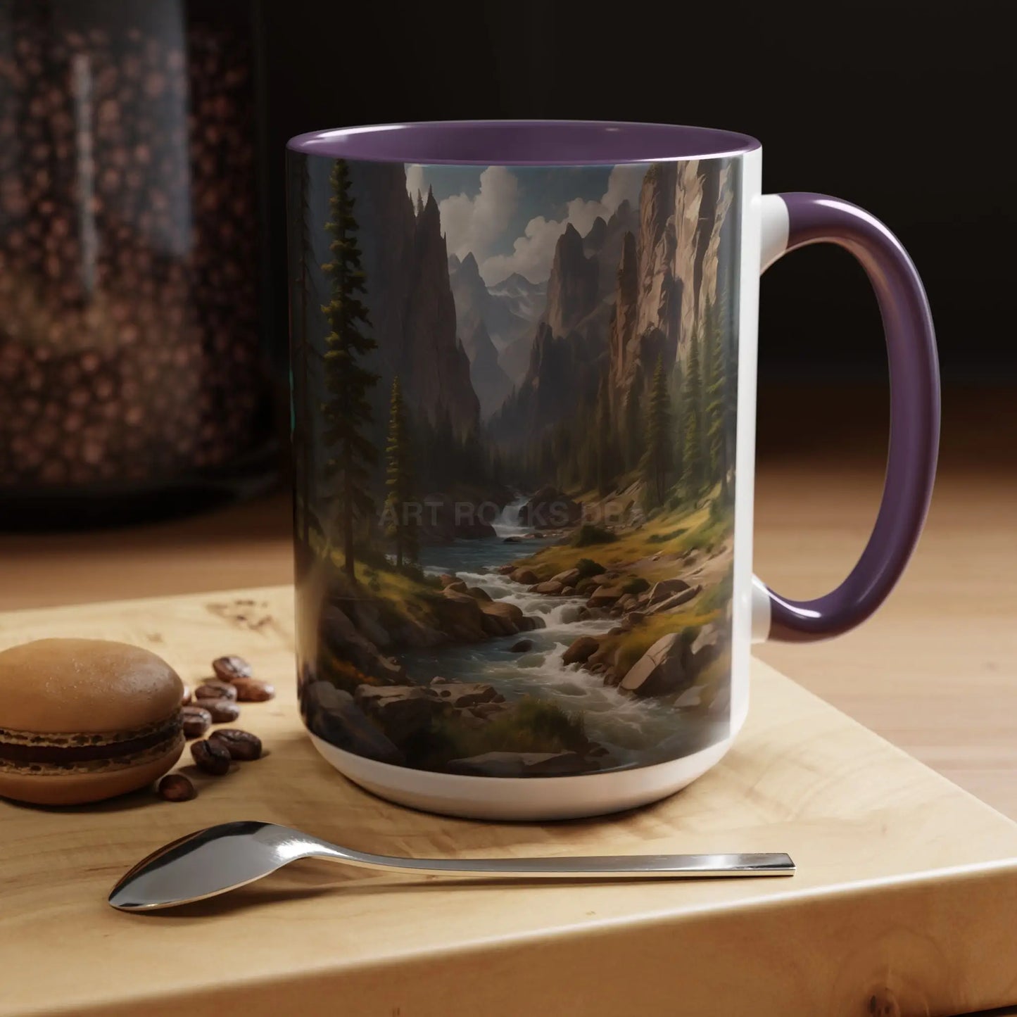 Mountain River Coffee Mug – Scenic Wilderness Accent Mug (11/15oz) - Mug