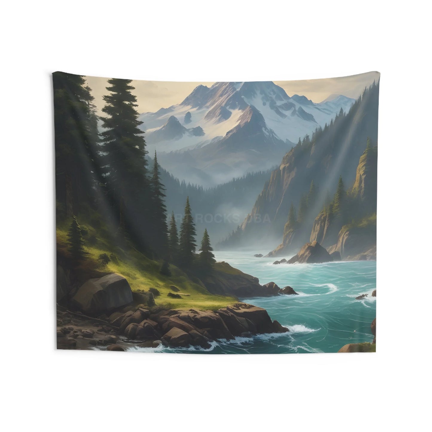 Mountain River Wall Tapestry Nature Decor Boho Home Style Perfect for Living Room Bedroom Wall Art Cozy Gift for Nature