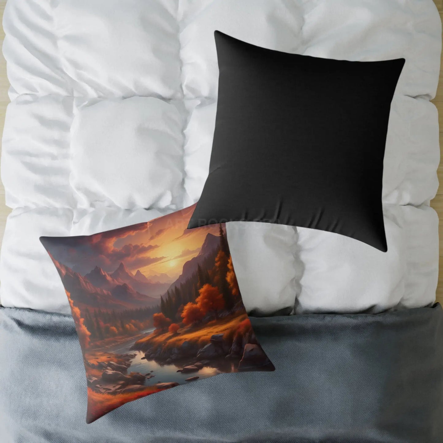 Mountain Sunset Decorative Pillow | Cozy Home Décor Gift for Nature Lovers Relaxation Living Room Accessory