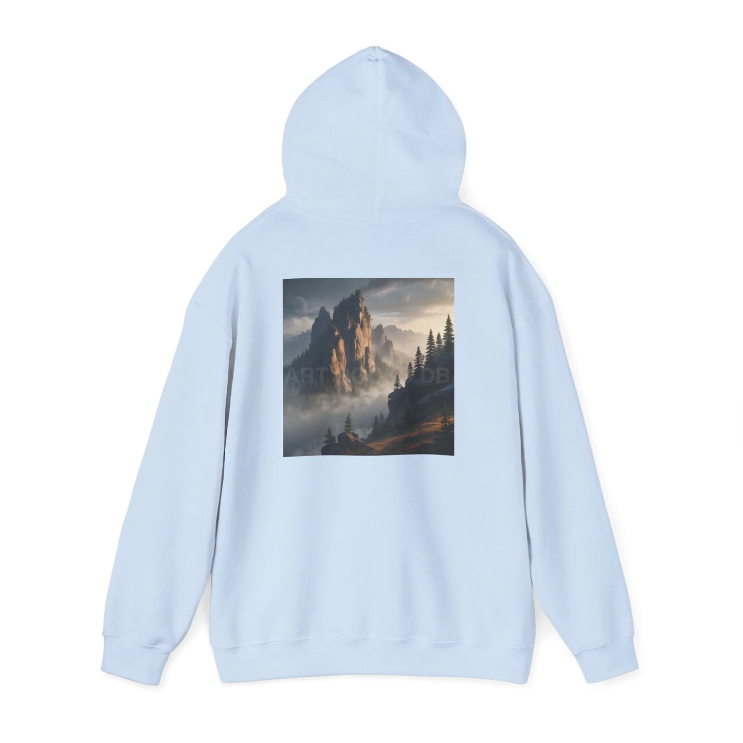 Mountain Top Unisex Hooded Sweatshirt - Cozy Creative Wear for Artists Nature Lovers Gift for Art Enthusiasts