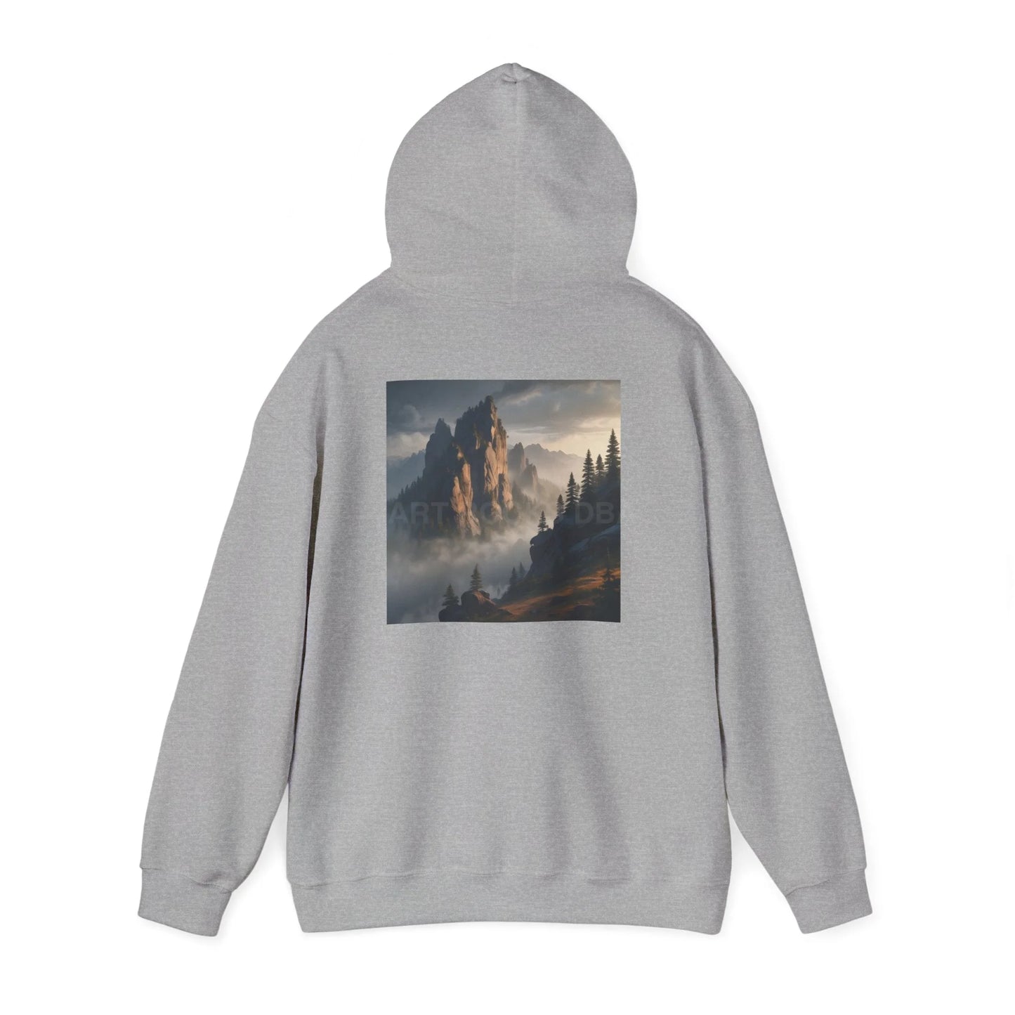 Mountain Top Unisex Hooded Sweatshirt - Cozy Creative Wear for Artists Nature Lovers Gift for Art Enthusiasts