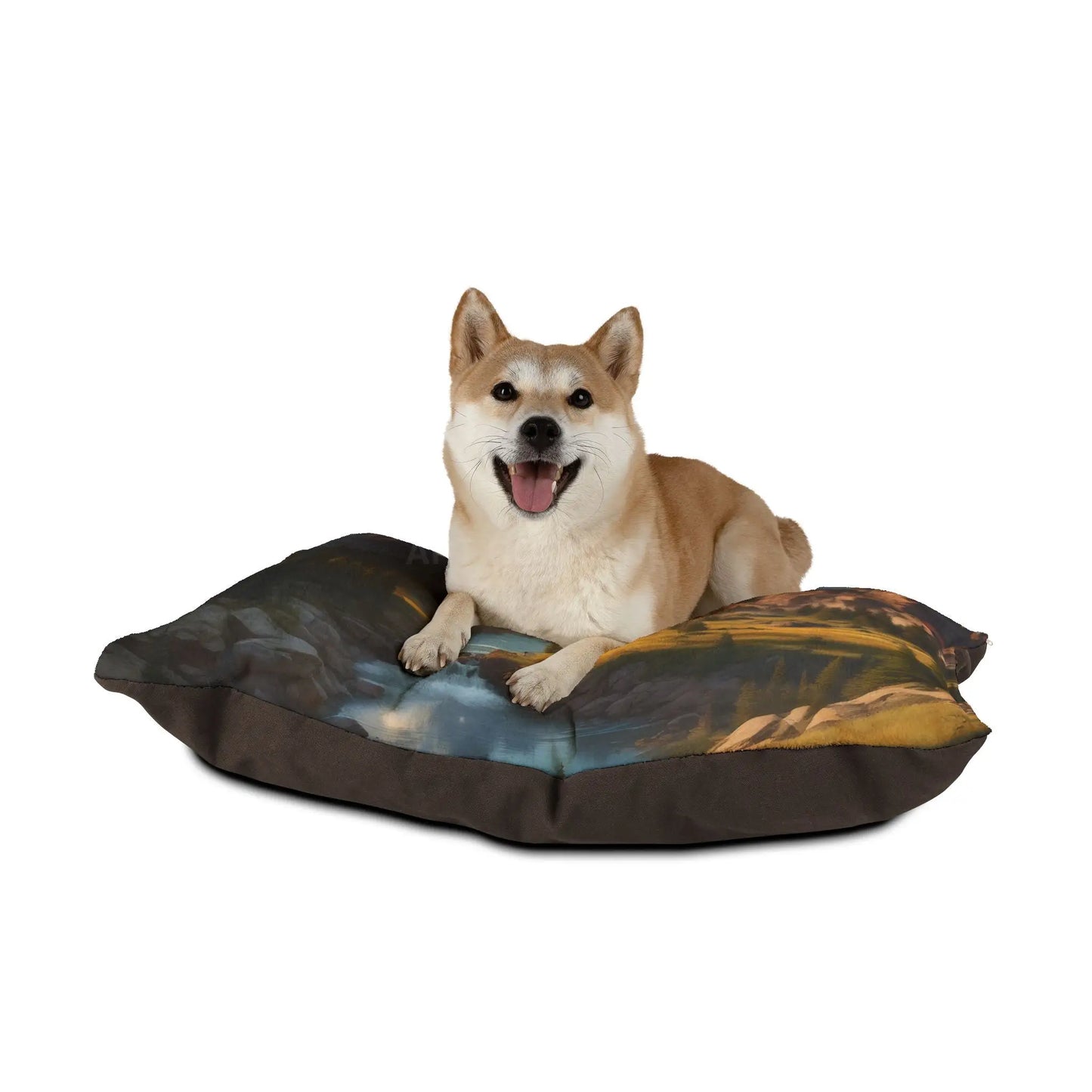 Mountain Valley Pet Bed — Cozy Outdoor Landscape Dog & Cat Cushion - Pets