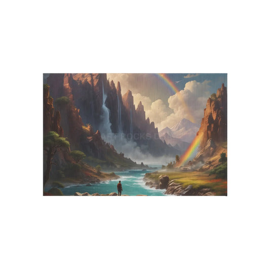 Nature-Inspired Painting Style Outdoor Rug Bohemian Decor Camping Mat Patio Carpet Garden Floor Mat Picnic Essential