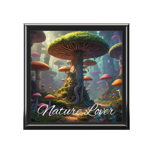 Nature Lover Jewelry Box — Fantasy Mushroom Forest Keepsake - Ebony Black / One size - Home Decor