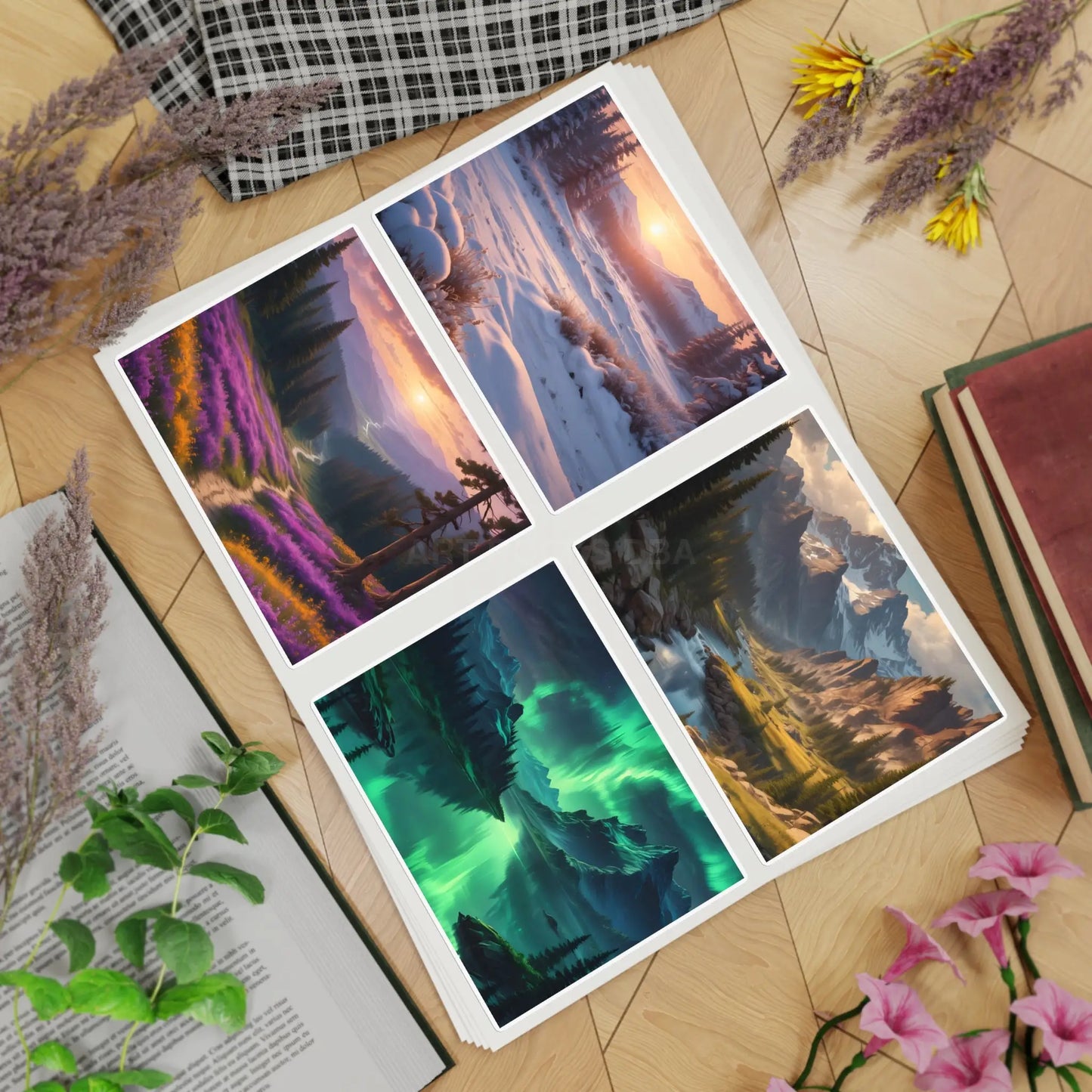 Nature Lover Sticker Sheet Bundle | Aesthetic Art Stickers for Journals Scrapbooking Gifts Home Decor and DIY Projects