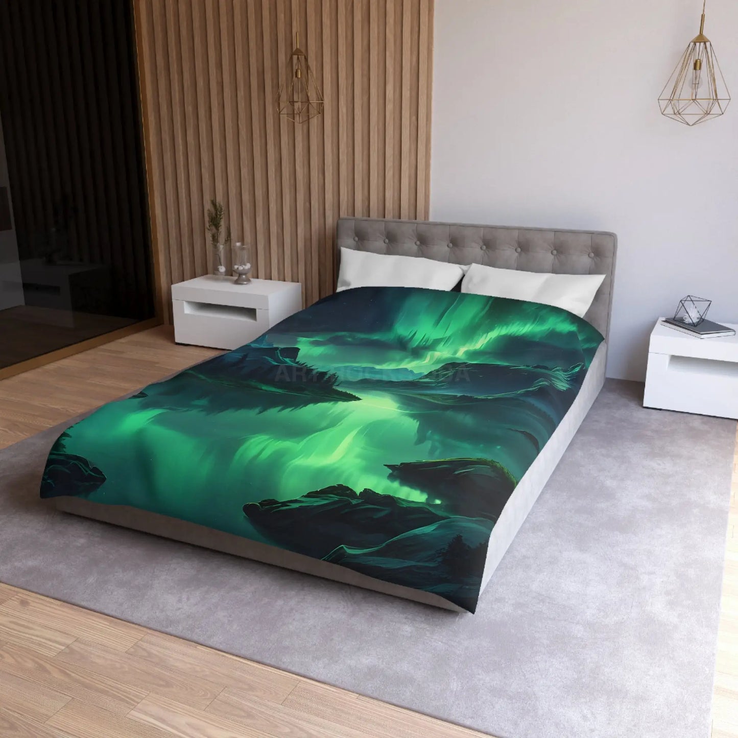 Northern Lights Microfiber Duvet Cover - Home Decor