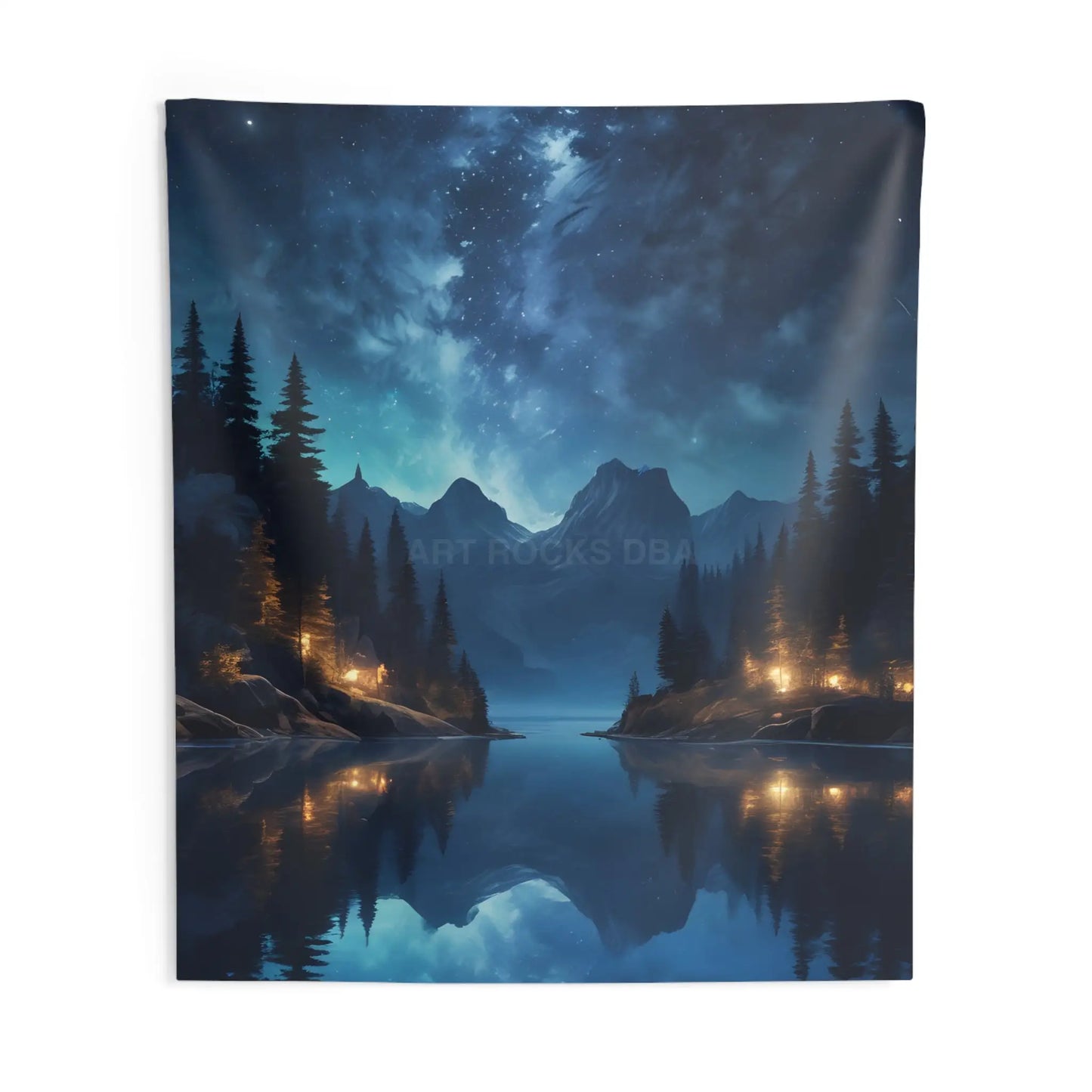 Peaceful Night on The Lake Wall Tapestry Boho Decor for Living Room Nature Inspired Art Bedroom Wall Hanging Perfect