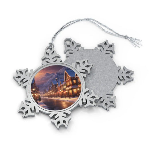 Pewter Snowflake Ornament — Cozy Winter Village Holiday Decoration - Snowflake / One Size - Home Decor