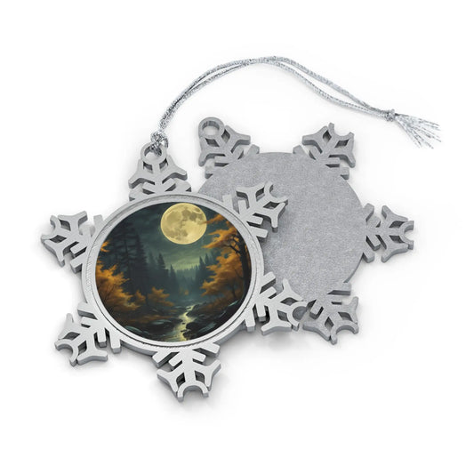 Pewter Snowflake Ornament — Moonlit Forest Holiday Ornament - Snowflake / One Size - Home Decor