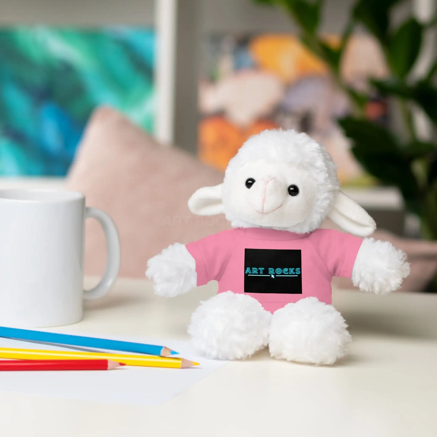 Plushie Stuffed Animal with Art Rocks Logo - Accessories