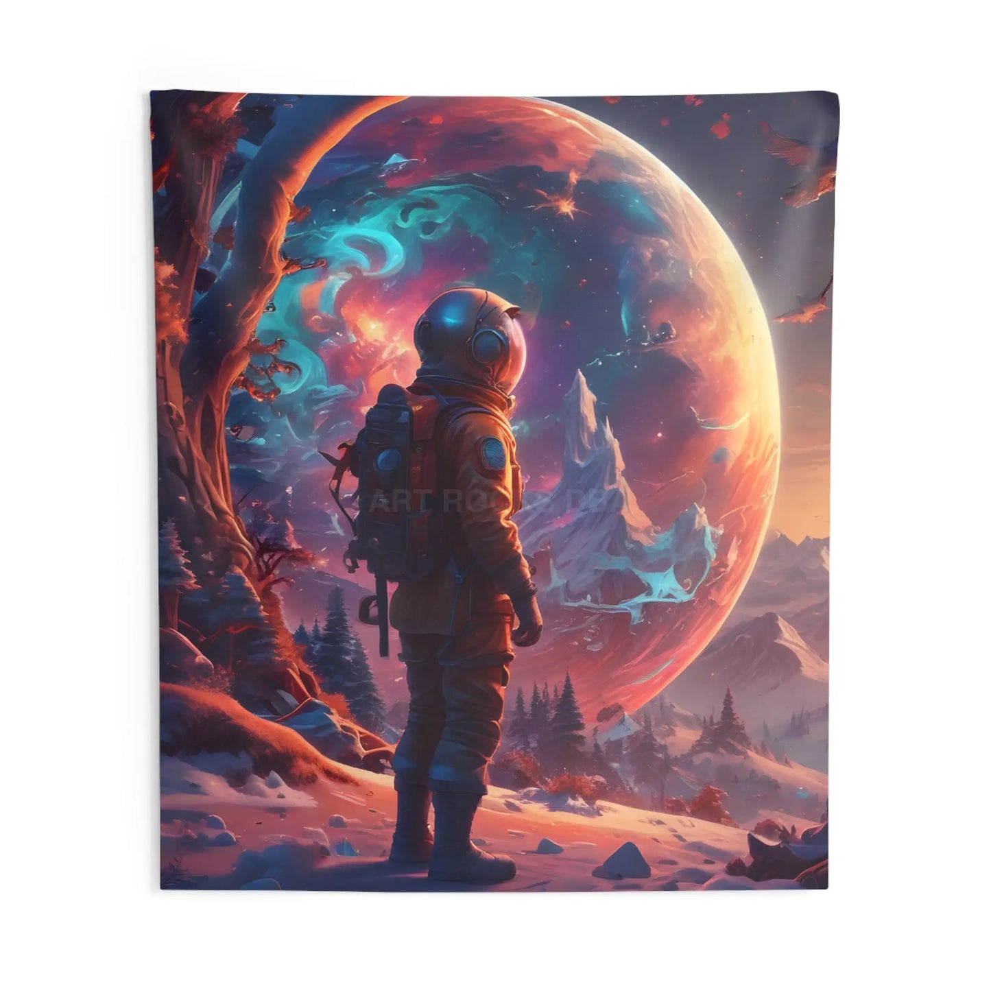 Psychedelic Astronaut Cosmic Wall Tapestry | Space Decor Bedroom Wall Art Bohemian Home Decor Unique Gift Sci-Fi Art