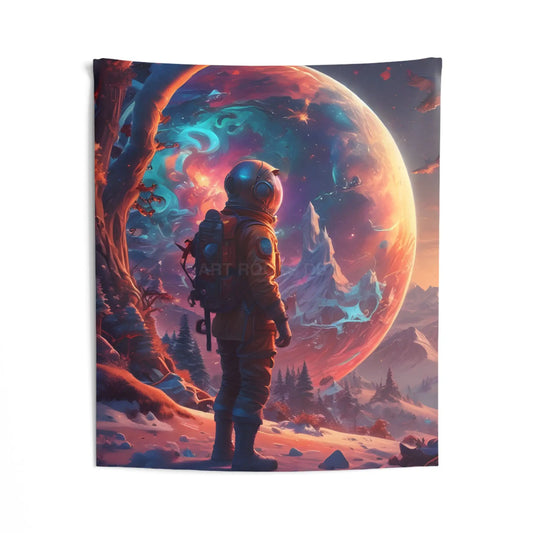 Psychedelic Astronaut Cosmic Wall Tapestry | Space Decor Bedroom Wall Art Bohemian Home Decor Unique Gift Sci-Fi Art