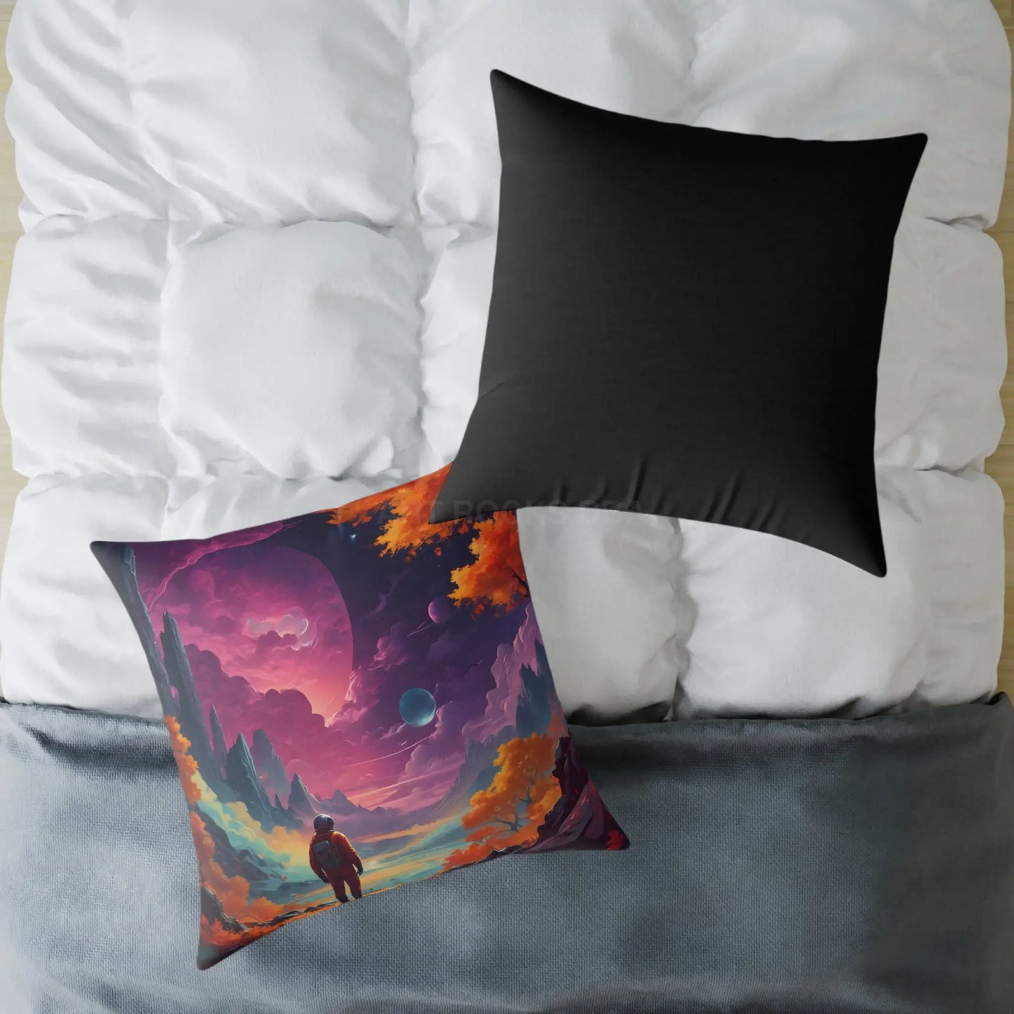 Psychedelic Cosmic Astronaut Pillow - Home Decor