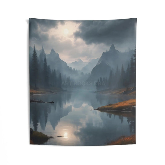 Rain Cloud Mountain Landscape Tapestry Nature Wall Art Home Decor Bohemian Room Accent Gift for Nature Lovers - 50’’ ×
