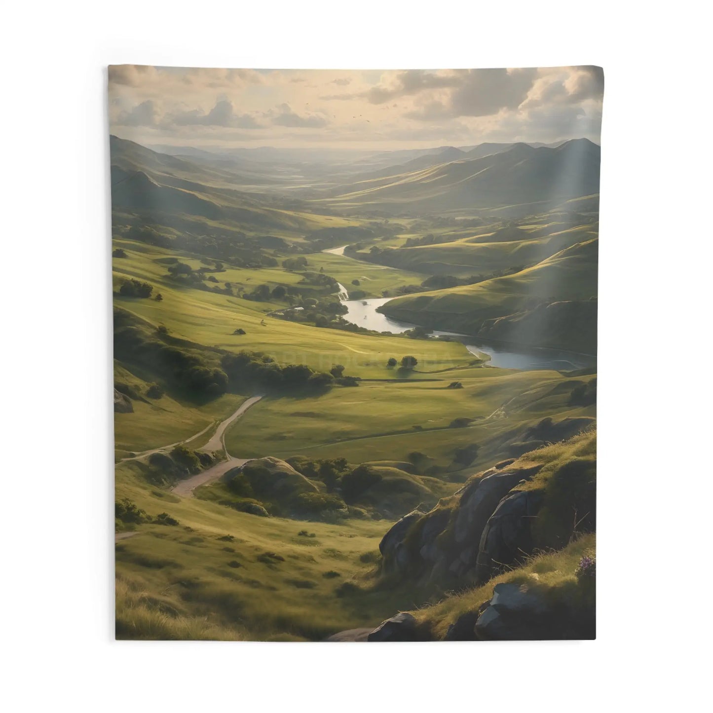 Rolling Hills Tapestry Nature Wall Art Home Decor Boho Wall Hanging Gift for Nature Lovers Cozy Room Decoration - 88’’