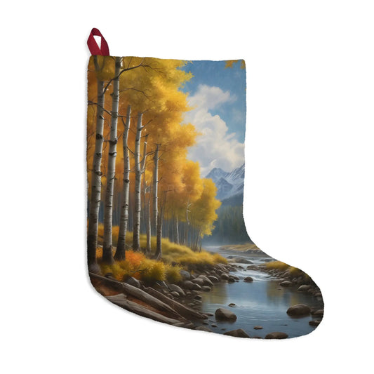Scenic Aspen Creek Christmas Stocking - One size - Home Decor