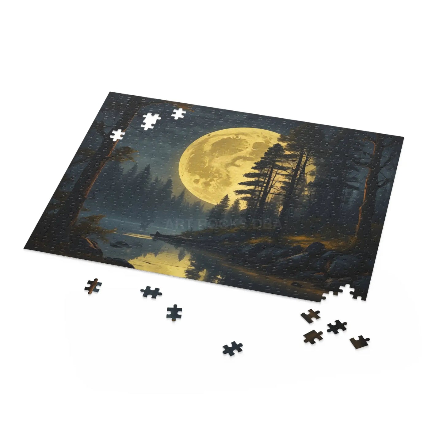 Scenic Full Moon Night Jigsaw- (120/252/500 pcs) - Puzzle