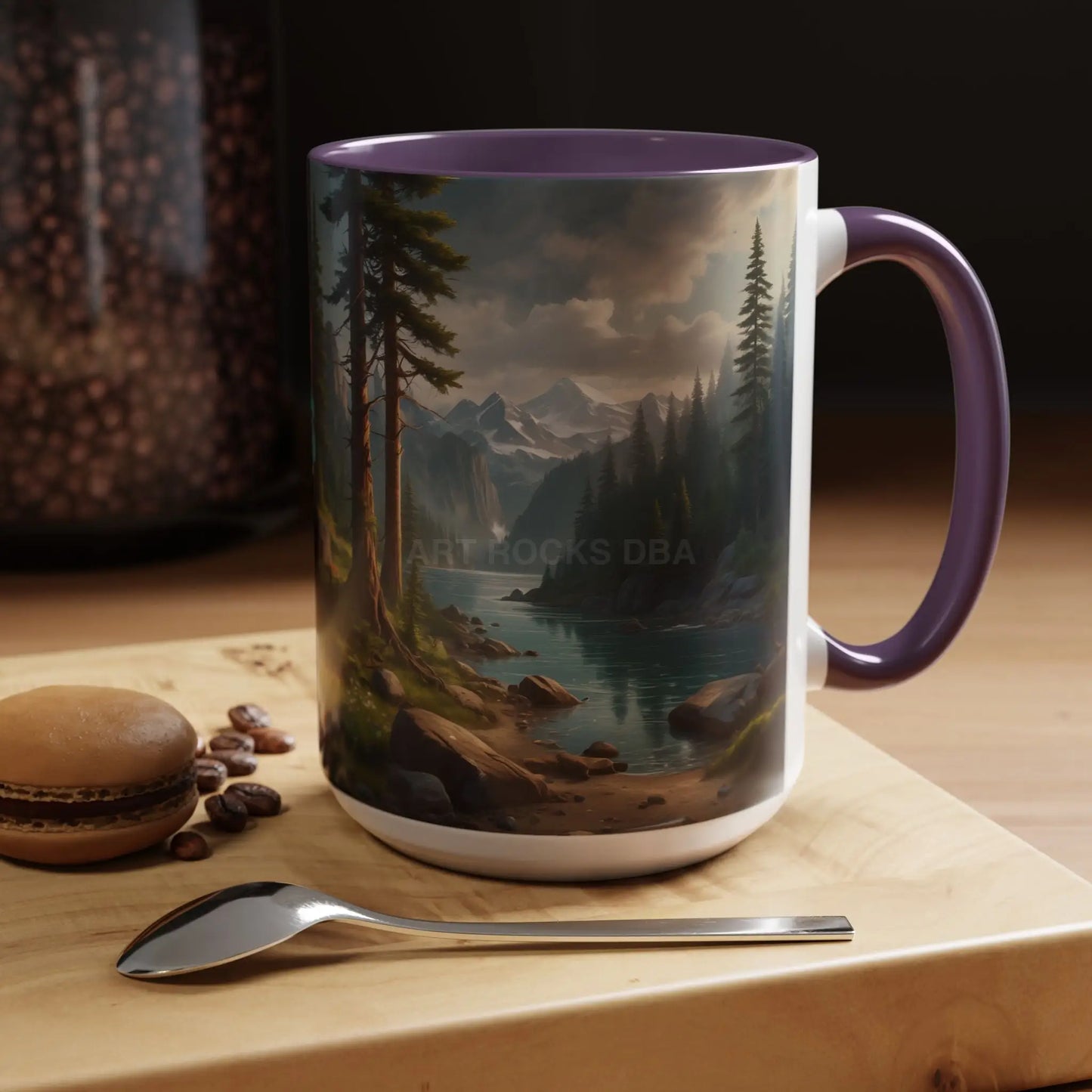 Scenic Mountain Lake Coffee Mug — Nature Landscape Accent Mug - Mug