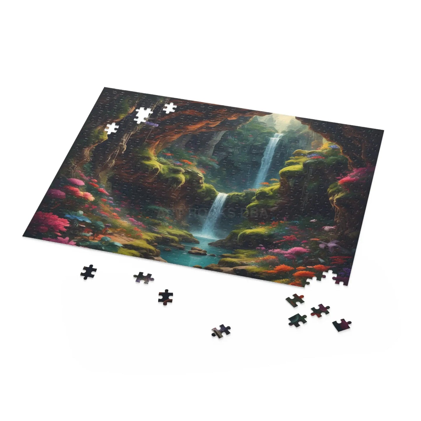 Secret Underground Waterfall Jigsaw Puzzle- (120/252/500 pieces) - Puzzle