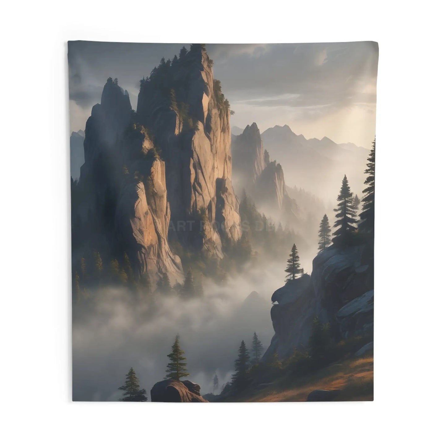 Serene Mountain Landscape Tapestry Boho Home Decor Nature Wall Art Cozy Living Space Accent Gift for Nature Lovers