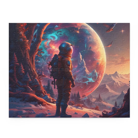 Space Explorer Jigsaw Puzzle — Astronaut Landscape 120/252/500-Piece - 14’’ × 11’’ (252 pcs) - Puzzle