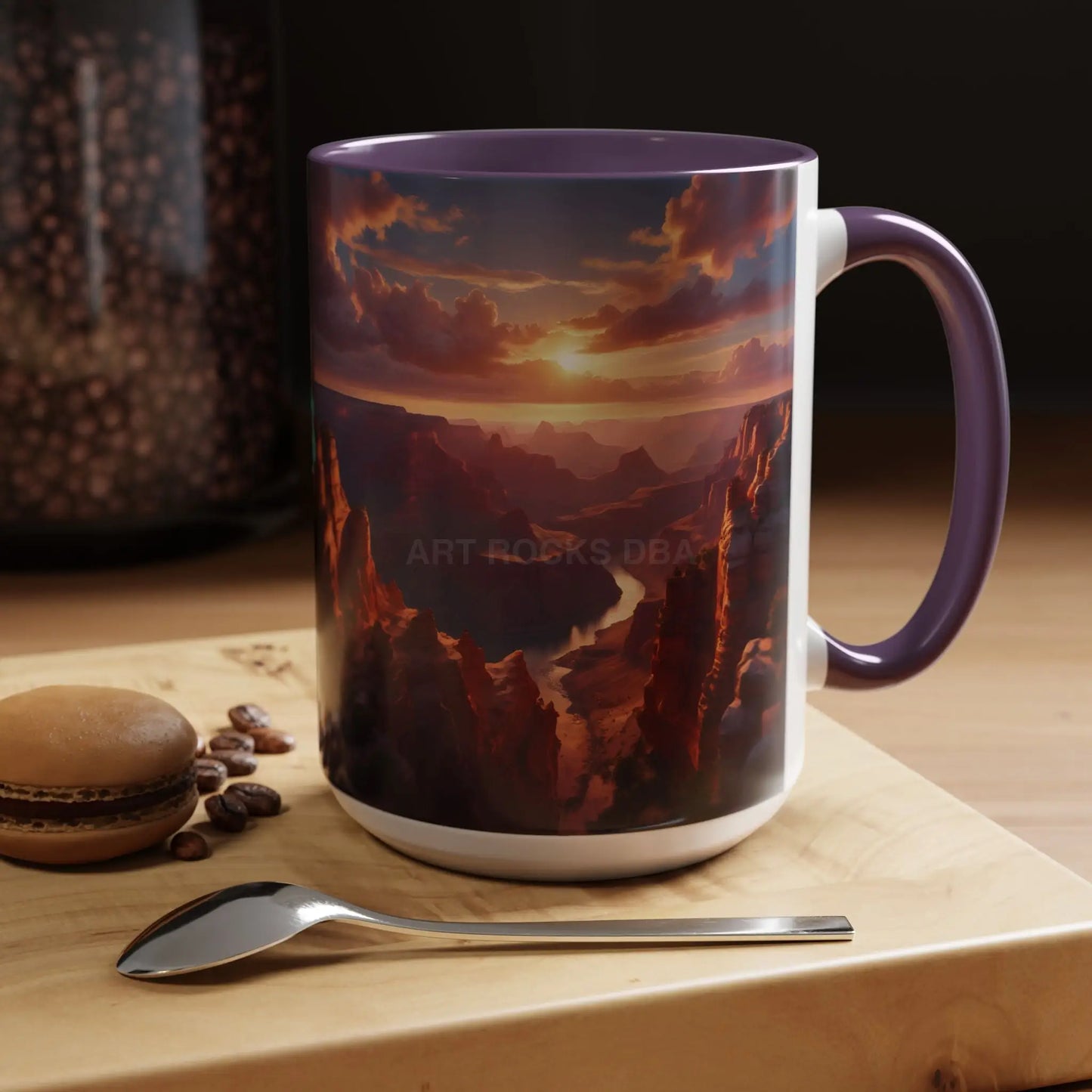 Sunset Canyon Accent Coffee Mug — Scenic Landscape Coffee Cup - Mug