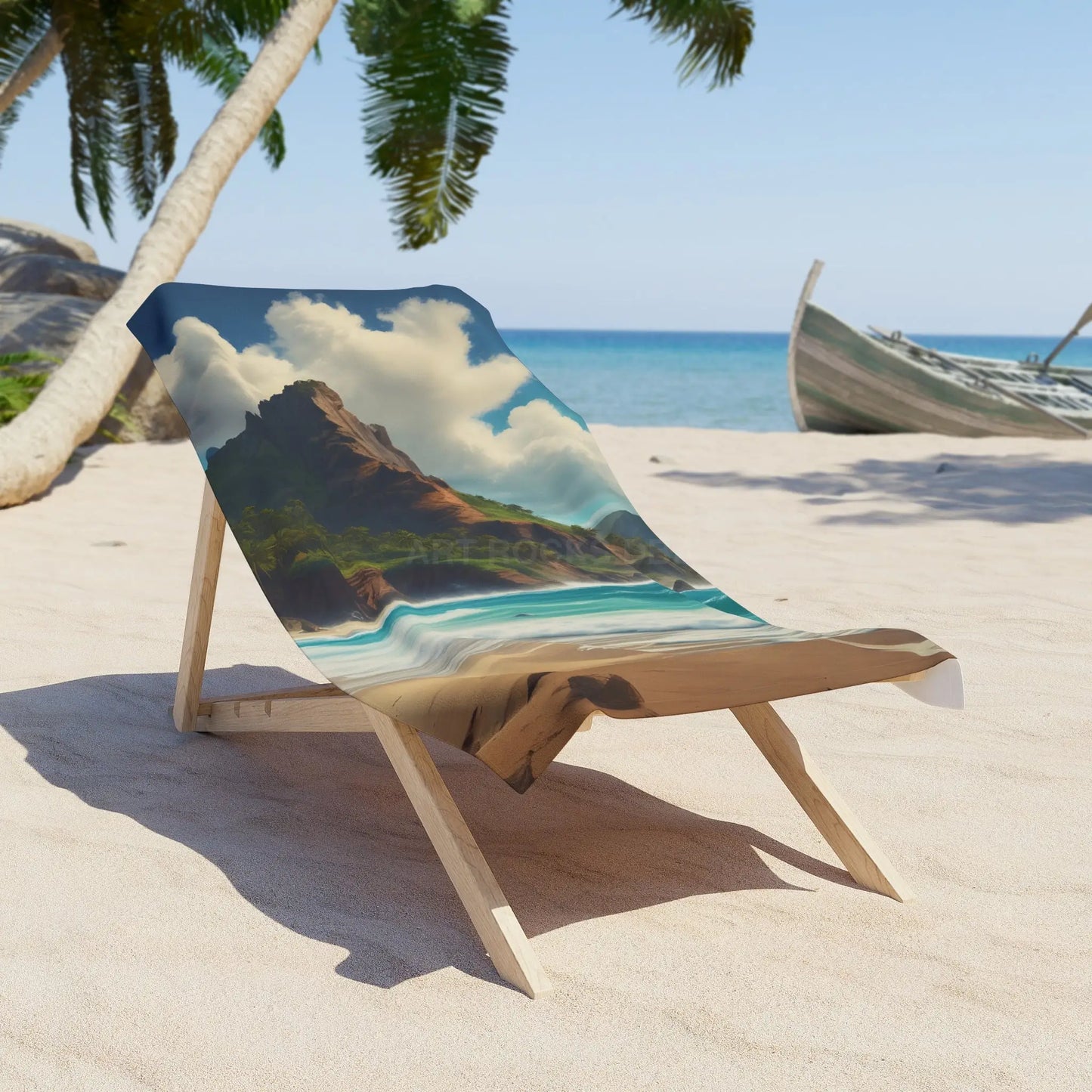 Tropical Beach Towel Vibrant Ocean Scene Summer Beach Accessory Vacation Essential Gifts for Beach Lovers - 30’’ × 60’’