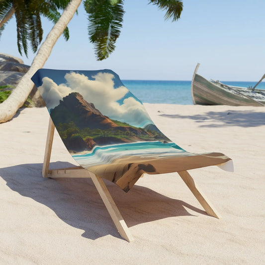 Tropical Beach Towel Vibrant Ocean Scene Summer Beach Accessory Vacation Essential Gifts for Beach Lovers - 30’’ × 60’’