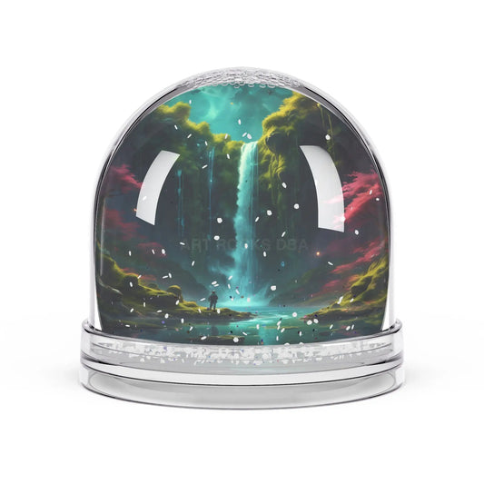 Waterfall Fantasy Snow Globe — Magical Scenic Home Decor Gift - 3.5’’ × 3.4’’ - Home Decor