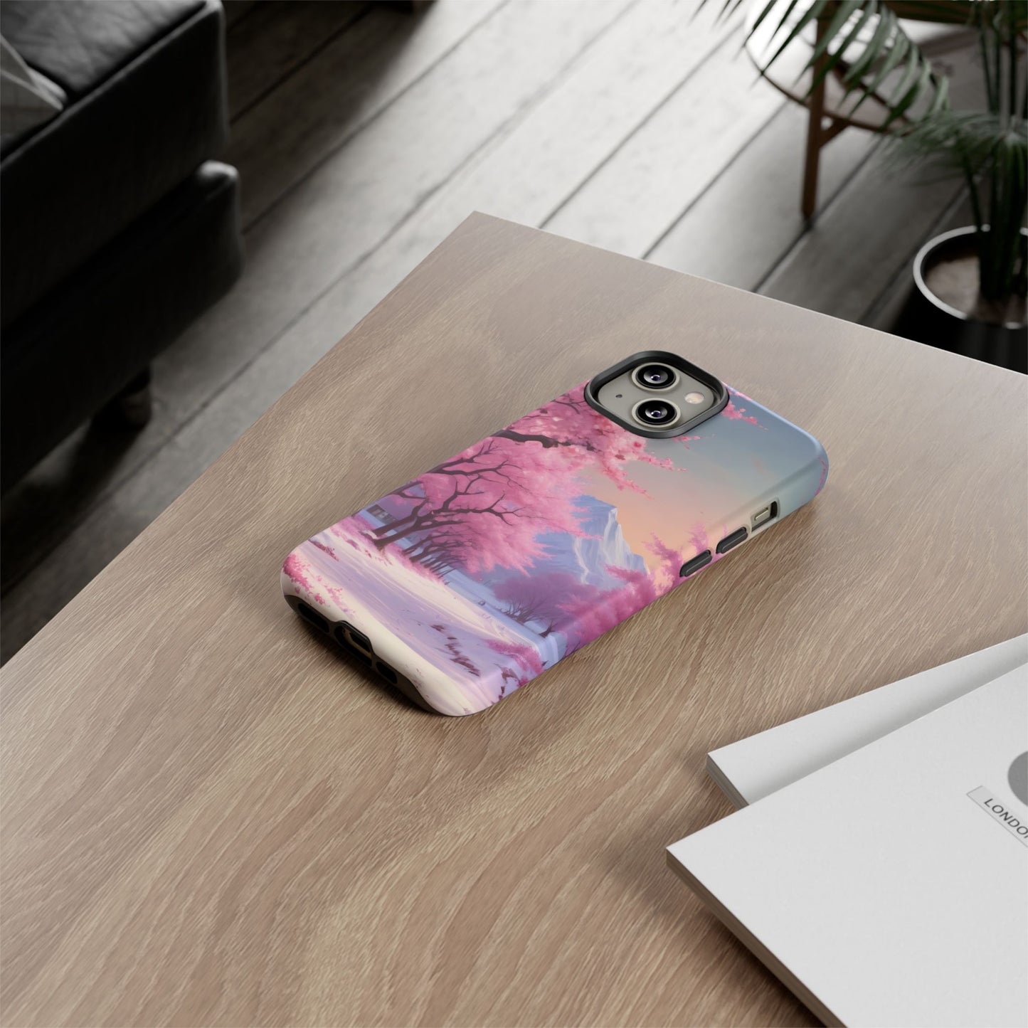 Funda para teléfono con diseño de flor de cerezo, estética primaveral, funda resistente para teléfono, diseño floral, regalo para amantes de la naturaleza, funda Sakura.
