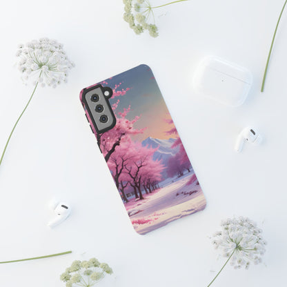 Cherry Blossom Phone Case, Spring Aesthetic, Tough Phone Cover, Floral Design, Nature Lover Gift, Sakura Case