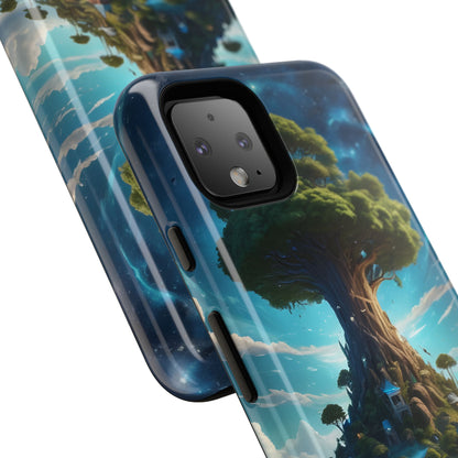 Mystical Tree Phone Case, Tough Cases, Unique Phone Cover, Magical Landscape, Gift for Nature Lovers, Protective Case, Whimsical Design