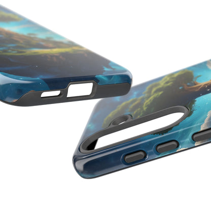 Mystical Tree Phone Case, Tough Cases, Unique Phone Cover, Magical Landscape, Gift for Nature Lovers, Protective Case, Whimsical Design