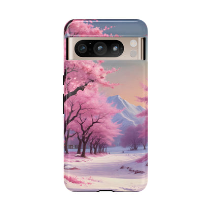 Cherry Blossom Phone Case, Spring Aesthetic, Tough Phone Cover, Floral Design, Nature Lover Gift, Sakura Case