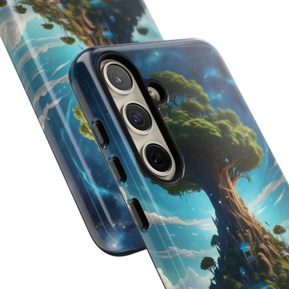 Mystical Tree Phone Case, Tough Cases, Unique Phone Cover, Magical Landscape, Gift for Nature Lovers, Protective Case, Whimsical Design