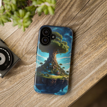 Mystical Tree Phone Case, Tough Cases, Unique Phone Cover, Magical Landscape, Gift for Nature Lovers, Protective Case, Whimsical Design