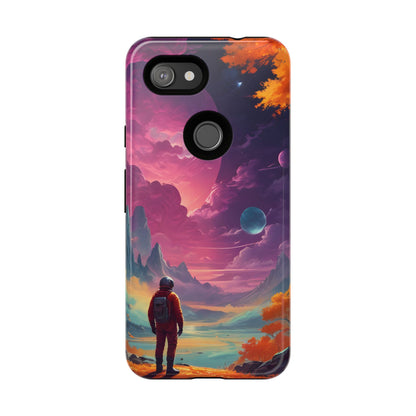 Psychedelic Astronaut Phone Case, Galaxy Space Theme, Tough Cases for Men & Women, Unique Gifts for Tech Lovers, Stylish Accessories, Cosmic Decor