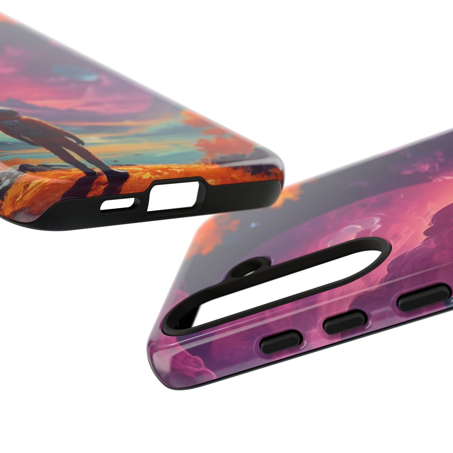 Carcasa para teléfono de astronauta psicodélico, tema espacial galaxia, fundas resistentes para hombres y mujeres, regalos únicos para amantes de la tecnología, accesorios elegantes, decoración cósmica.