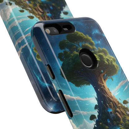 Mystical Tree Phone Case, Tough Cases, Unique Phone Cover, Magical Landscape, Gift for Nature Lovers, Protective Case, Whimsical Design