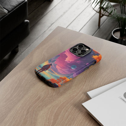 Psychedelic Astronaut Phone Case, Galaxy Space Theme, Tough Cases for Men & Women, Unique Gifts for Tech Lovers, Stylish Accessories, Cosmic Decor