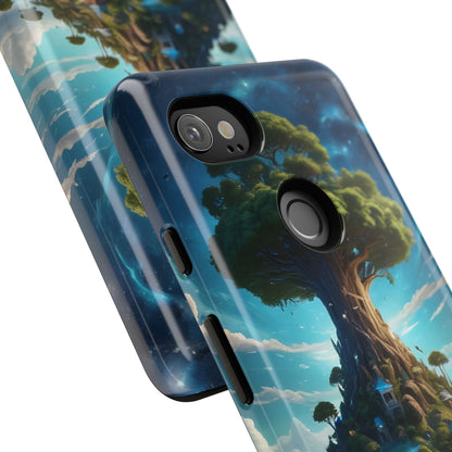 Mystical Tree Phone Case, Tough Cases, Unique Phone Cover, Magical Landscape, Gift for Nature Lovers, Protective Case, Whimsical Design