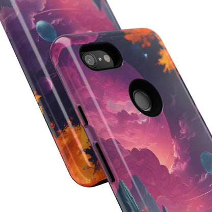 Psychedelic Astronaut Phone Case, Galaxy Space Theme, Tough Cases for Men & Women, Unique Gifts for Tech Lovers, Stylish Accessories, Cosmic Decor