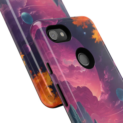 Psychedelic Astronaut Phone Case, Galaxy Space Theme, Tough Cases for Men & Women, Unique Gifts for Tech Lovers, Stylish Accessories, Cosmic Decor