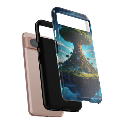 Mystical Tree Phone Case, Tough Cases, Unique Phone Cover, Magical Landscape, Gift for Nature Lovers, Protective Case, Whimsical Design