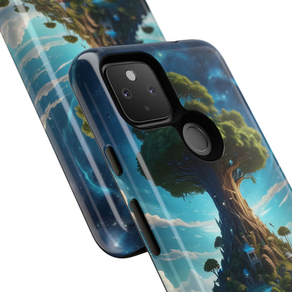 Mystical Tree Phone Case, Tough Cases, Unique Phone Cover, Magical Landscape, Gift for Nature Lovers, Protective Case, Whimsical Design