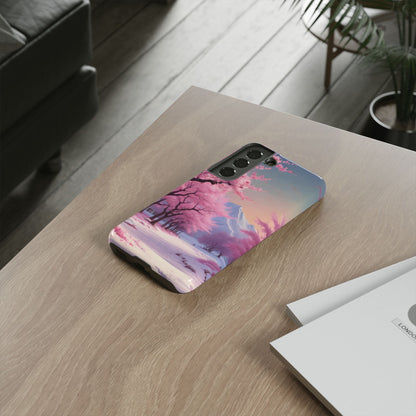 Cherry Blossom Phone Case, Spring Aesthetic, Tough Phone Cover, Floral Design, Nature Lover Gift, Sakura Case